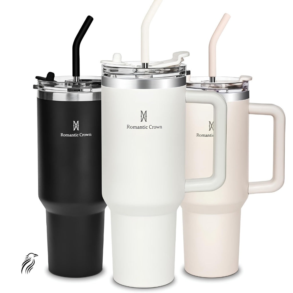 Garrafa Térmica Premium Romantic Crown 1.2L e leve outra de 600ml de BRINDE