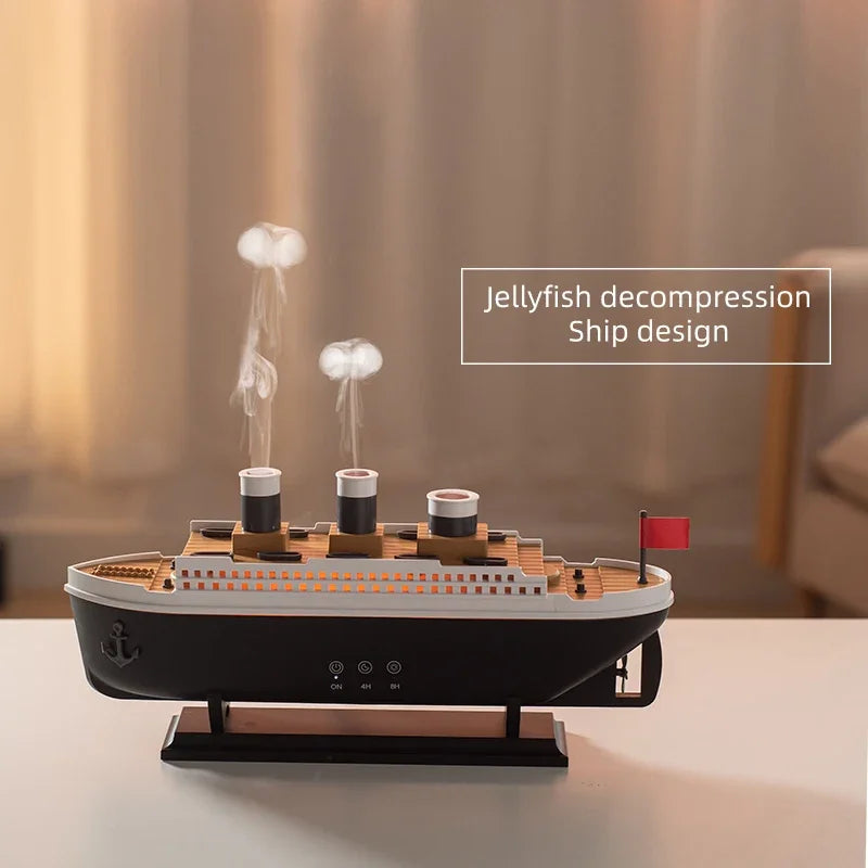 HMS Serenity™ – Umidificador Aromático em Forma de Navio