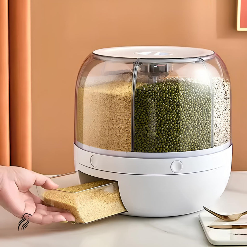 Dispenser Giratório 360° para Grãos e Cereais