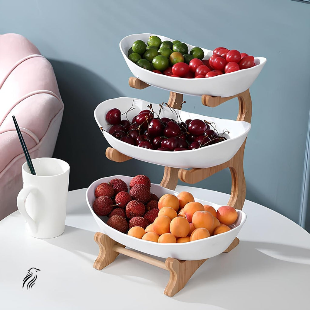 Fruteira de Mesa Gourmet em Bambu